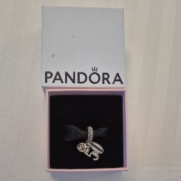 Pandora 50th Celebration Silver Charm with Clear Accents - Picture 3 of 16
